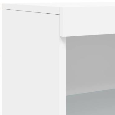 vidaXL Μπουφές με Φώτα LED Λευκός 181,5x37x100cm 1 τεμ.