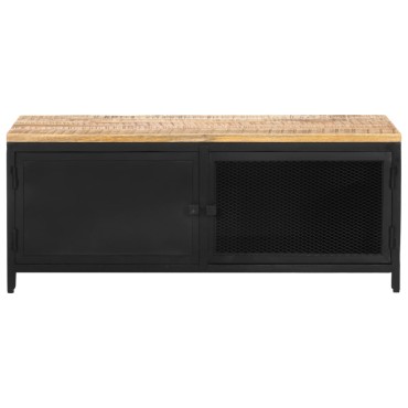 vidaXL Τραπεζάκι Σαλονιού 90x50x37cm Μασίφ Ακατέργαστο Ξύλο Μάνγκο 1 τεμ.
