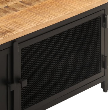 vidaXL Τραπεζάκι Σαλονιού 90x50x37cm Μασίφ Ακατέργαστο Ξύλο Μάνγκο 1 τεμ.