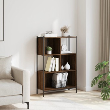 vidaXL Βιβλιοθήκη Καφέ Δρυς72x28x109cm από Επεξεργασμένο Ξύλο 1 τεμ.