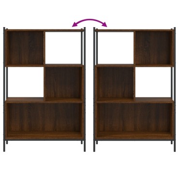 vidaXL Βιβλιοθήκη Καφέ Δρυς72x28x109cm από Επεξεργασμένο Ξύλο 1 τεμ.