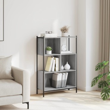 vidaXL Βιβλιοθήκη Γκρι Sonoma 72x28x109cm από Επεξεργασμένο Ξύλο 1 τεμ.