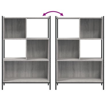 vidaXL Βιβλιοθήκη Γκρι Sonoma 72x28x109cm από Επεξεργασμένο Ξύλο 1 τεμ.