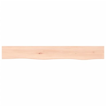 vidaXL Ράφι Τοίχου 80x10x6cm από Ακατέργαστο Μασίφ Ξύλο Δρυός 1 τεμ.