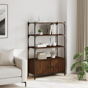 vidaXL Βιβλιοθήκη 3 Επιπέδων Καφέ Δρυς 70x30x109,5cm Επεξεργ. Ξύλο 1 τεμ.