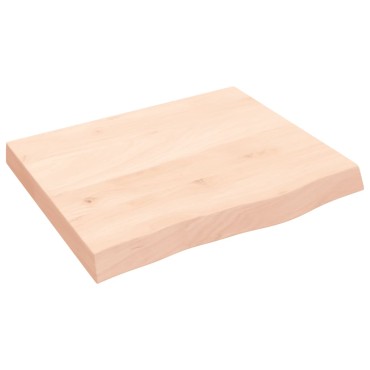 vidaXL Επιφάνεια Τραπεζιού 60x50x(2-6)cm Ακατέργαστο Μασίφ Ξύλο Δρυός 1 τεμ.