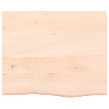 vidaXL Επιφάνεια Τραπεζιού 60x50x(2-6)cm Ακατέργαστο Μασίφ Ξύλο Δρυός 1 τεμ.