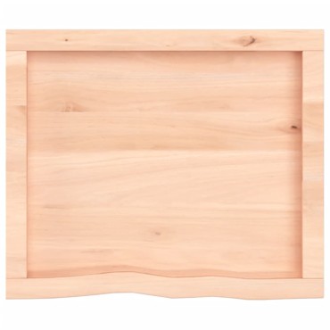 vidaXL Επιφάνεια Τραπεζιού 60x50x(2-6)cm Ακατέργαστο Μασίφ Ξύλο Δρυός 1 τεμ.