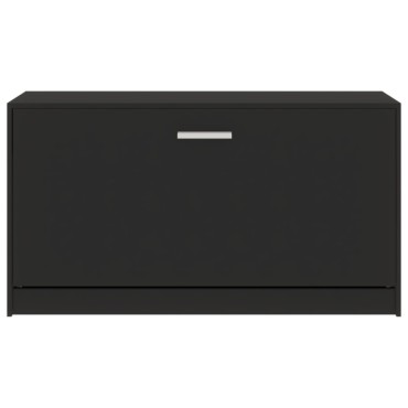 vidaXL Παπουτσοθήκη Μαύρη 80x24x45cm από Επεξεργασμένο Ξύλο