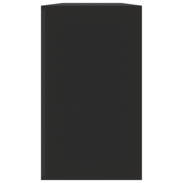 vidaXL Παπουτσοθήκη Μαύρη 80x24x45cm από Επεξεργασμένο Ξύλο