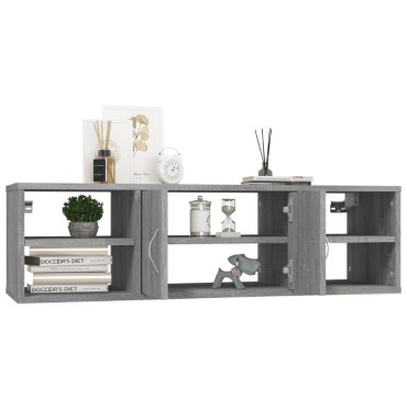 vidaXL Ραφιέρα Τοίχου Γκρι Sonoma 102x30x29cm Επεξεργασμένο Ξύλο 1 τεμ.