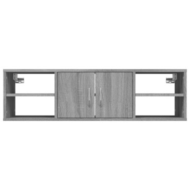 vidaXL Ραφιέρα Τοίχου Γκρι Sonoma 102x30x29cm Επεξεργασμένο Ξύλο 1 τεμ.