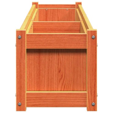 vidaXL Ζαρντινιέρα Καφέ Κεριού 180 x 31 x 31 εκ. από Μασίφ Ξύλο Πεύκου