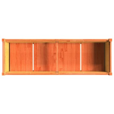 vidaXL Ζαρντινιέρα Καφέ Κεριού 150 x 50 x 70 εκ. από Μασίφ Ξύλο Πεύκου