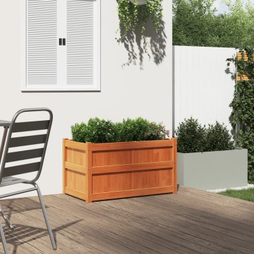 vidaXL Ζαρντινιέρα Καφέ Κεριού 90 x 50 x 50 εκ. από Μασίφ Ξύλο Πεύκου
