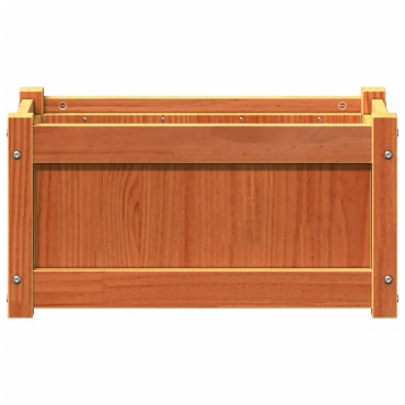 vidaXL Ζαρντινιέρα Καφέ Κεριού 60 x 31 x 31 εκ. από Μασίφ Ξύλο Πεύκου