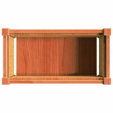 vidaXL Ζαρντινιέρα Καφέ Κεριού 60 x 31 x 31 εκ. από Μασίφ Ξύλο Πεύκου