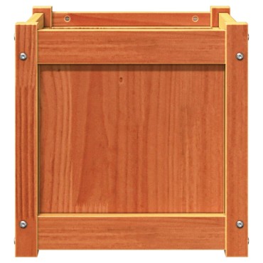 vidaXL Ζαρντινιέρα Καφέ Κεριού 40 x 40 x 40 εκ. από Μασίφ Ξύλο Πεύκου