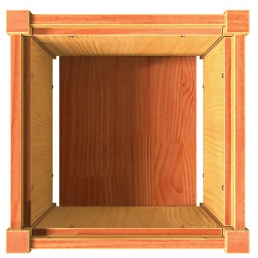 vidaXL Ζαρντινιέρα Καφέ Κεριού 40 x 40 x 40 εκ. από Μασίφ Ξύλο Πεύκου