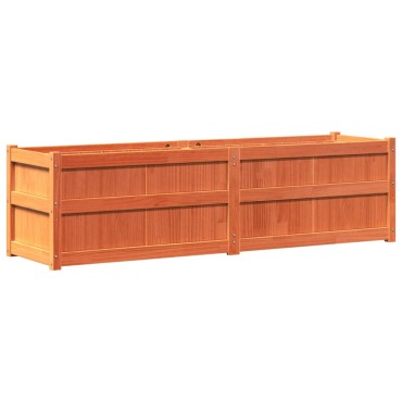 vidaXL Ζαρντινιέρα Καφέ Κεριού 180 x 50 x 50 εκ. από Μασίφ Ξύλο Πεύκου