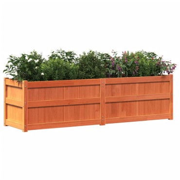 vidaXL Ζαρντινιέρα Καφέ Κεριού 180 x 50 x 50 εκ. από Μασίφ Ξύλο Πεύκου
