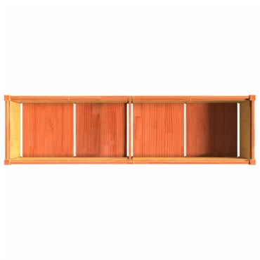 vidaXL Ζαρντινιέρα Καφέ Κεριού 180 x 50 x 50 εκ. από Μασίφ Ξύλο Πεύκου