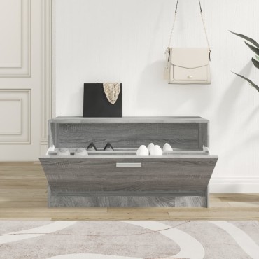 vidaXL Παπουτσοθήκη Γκρι Sonoma 80x24x45cm από Επεξεργασμένο Ξύλο