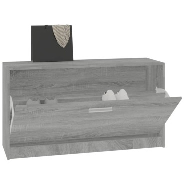 vidaXL Παπουτσοθήκη Γκρι Sonoma 80x24x45cm από Επεξεργασμένο Ξύλο