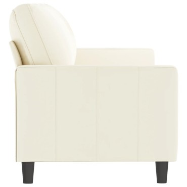 vidaXL Καναπές Τριθέσιος Κρεμ Βελούδινος 198x77x80cm 1 τεμ.