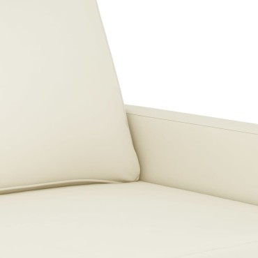 vidaXL Καναπές Τριθέσιος Κρεμ Βελούδινος 198x77x80cm 1 τεμ.