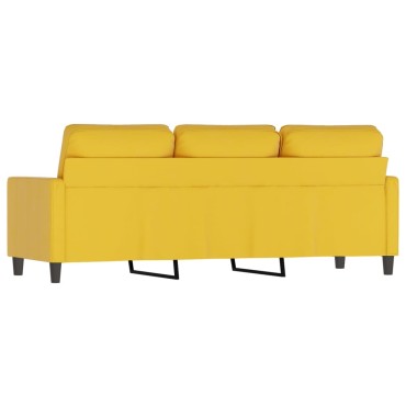 vidaXL Καναπές Τριθέσιος Κίτρινο Βελούδινος 198x77x80cm 1 τεμ.