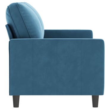 vidaXL Καναπές Διθέσιος Μπλε Βελούδινος 158x77x80cm 1 τεμ.