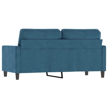 vidaXL Καναπές Διθέσιος Μπλε Βελούδινος 158x77x80cm 1 τεμ.