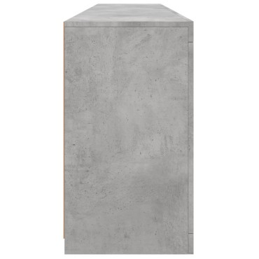 vidaXL Ντουλάπι με LED Γκρι Σκυροδέματος 181,5x37x67cm 1 τεμ.