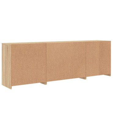 vidaXL Μπουφές με LED Sonoma Δρυς 202x37x67cm 1 τεμ.