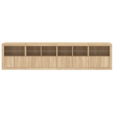 vidaXL Μπουφές με LED Sonoma Δρυς 283x37x67cm 1 τεμ.