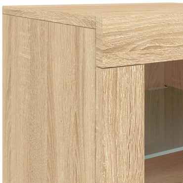 vidaXL Μπουφές με LED Sonoma Δρυς 283x37x67cm 1 τεμ.
