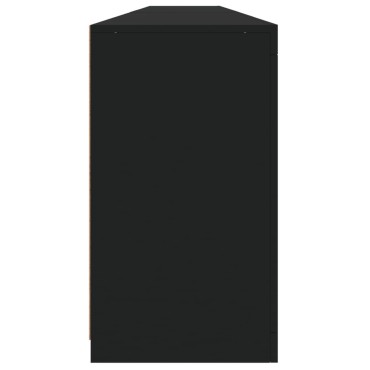 vidaXL Μπουφές με LED Μαύρος 283x37x67cm 1 τεμ.