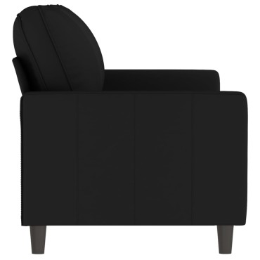 vidaXL Καναπές Διθέσιος Μαύρος Βελούδινος 158x77x80cm 1 τεμ.