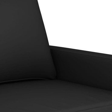 vidaXL Καναπές Διθέσιος Μαύρος Βελούδινος 158x77x80cm 1 τεμ.