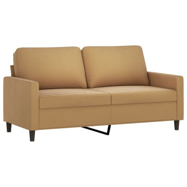 vidaXL Καναπές Διθέσιος Καφέ Βελούδινος 158x77x80cm 1 τεμ.