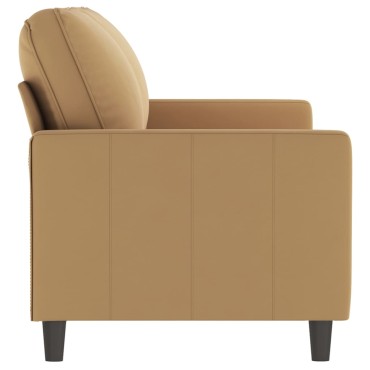 vidaXL Καναπές Διθέσιος Καφέ Βελούδινος 158x77x80cm 1 τεμ.