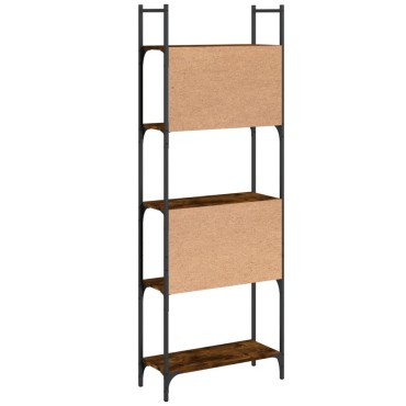 vidaXL Βιβλιοθήκη 5 Επιπέδων Καπν. Δρυς 60,5x24x166,5cm Επεξεργ. Ξύλο 1 τεμ.