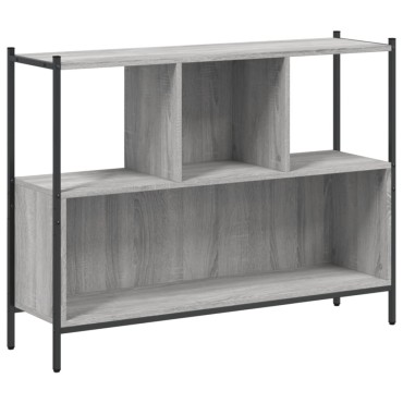 vidaXL Βιβλιοθήκη Γκρι Sonoma 102x28x77,5cm από Επεξεργασμένο Ξύλο 1 τεμ.