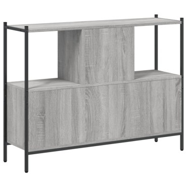 vidaXL Βιβλιοθήκη Γκρι Sonoma 102x28x77,5cm από Επεξεργασμένο Ξύλο 1 τεμ.