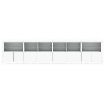 vidaXL Μπουφές με Φώτα LED Λευκός 283x37x67cm 1 τεμ.