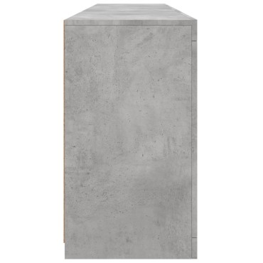 vidaXL Μπουφές με LED Γκρι Σκυροδέματος 181,5x37x67cm 1 τεμ.