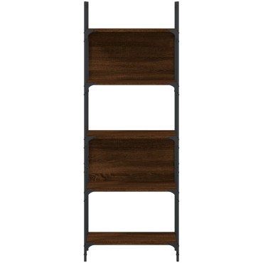 vidaXL Βιβλιοθήκη 5 Επιπέδων Καφέ Δρυς 60,5x24x166,5cm Επεξεργ. Ξύλο 1 τεμ.