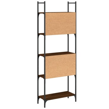 vidaXL Βιβλιοθήκη 5 Επιπέδων Καφέ Δρυς 60,5x24x166,5cm Επεξεργ. Ξύλο 1 τεμ.