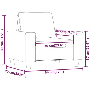 vidaXL Πολυθρόνα Ανοιχτό Κίτρινη Υφασμάτινη 94x77x80cm 1 τεμ. Γωνιακός
